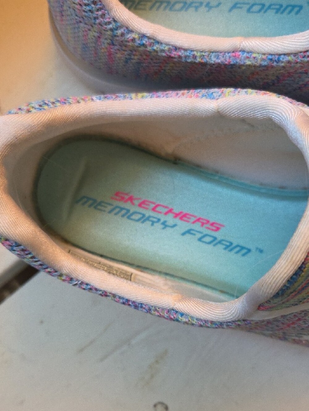 NWOB-Skechers Memory Foam Multicolor Slip-On Sneakers - Picture 3 of 8